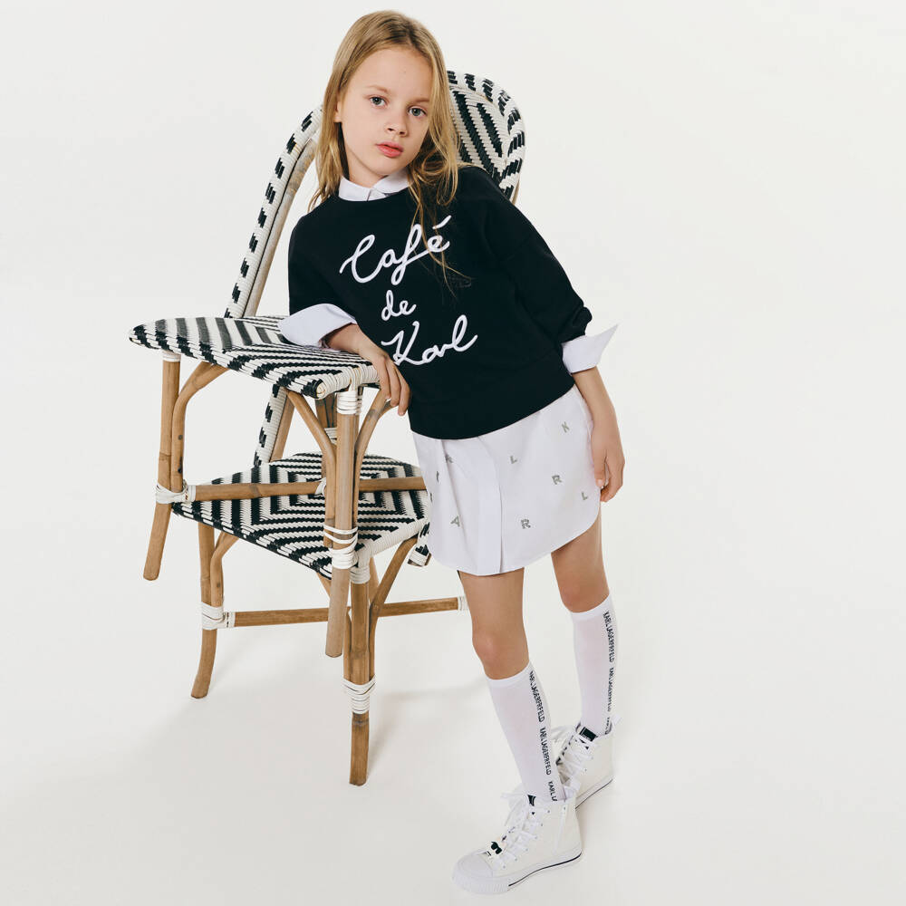 KARL LAGERFELD KIDS-جوارب بيضاء للأولاد بشعار المصمم | Childrensalon Outlet