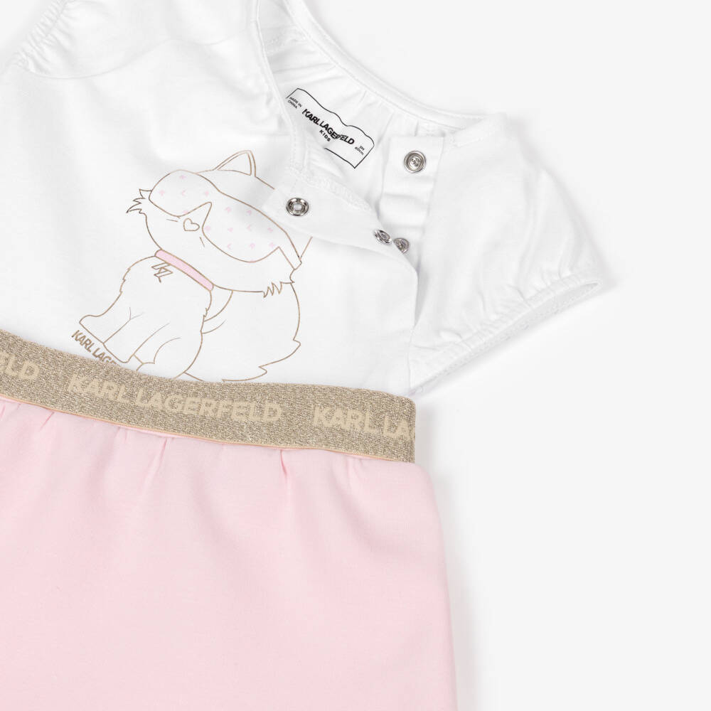 KARL LAGERFELD KIDS-Choupette Top & Skirt Set | Childrensalon Outlet