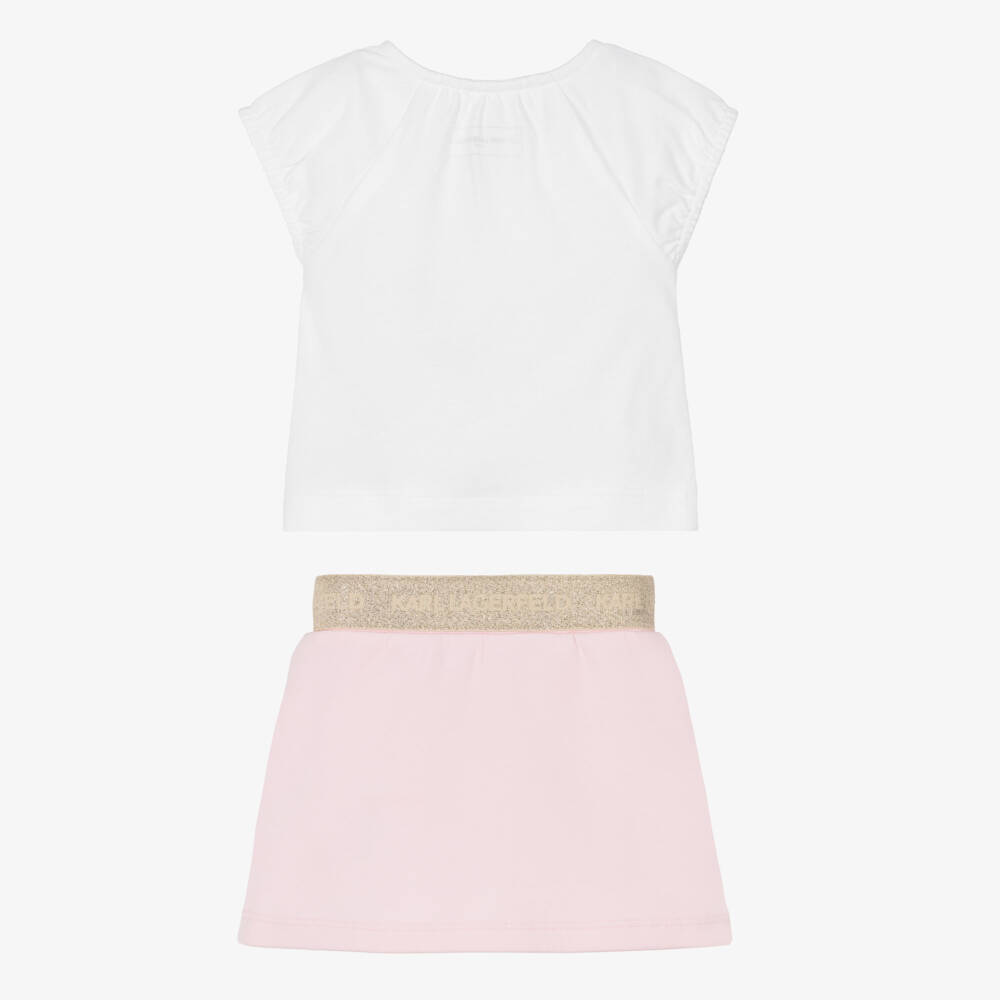 KARL LAGERFELD KIDS-Choupette Top & Skirt Set | Childrensalon Outlet