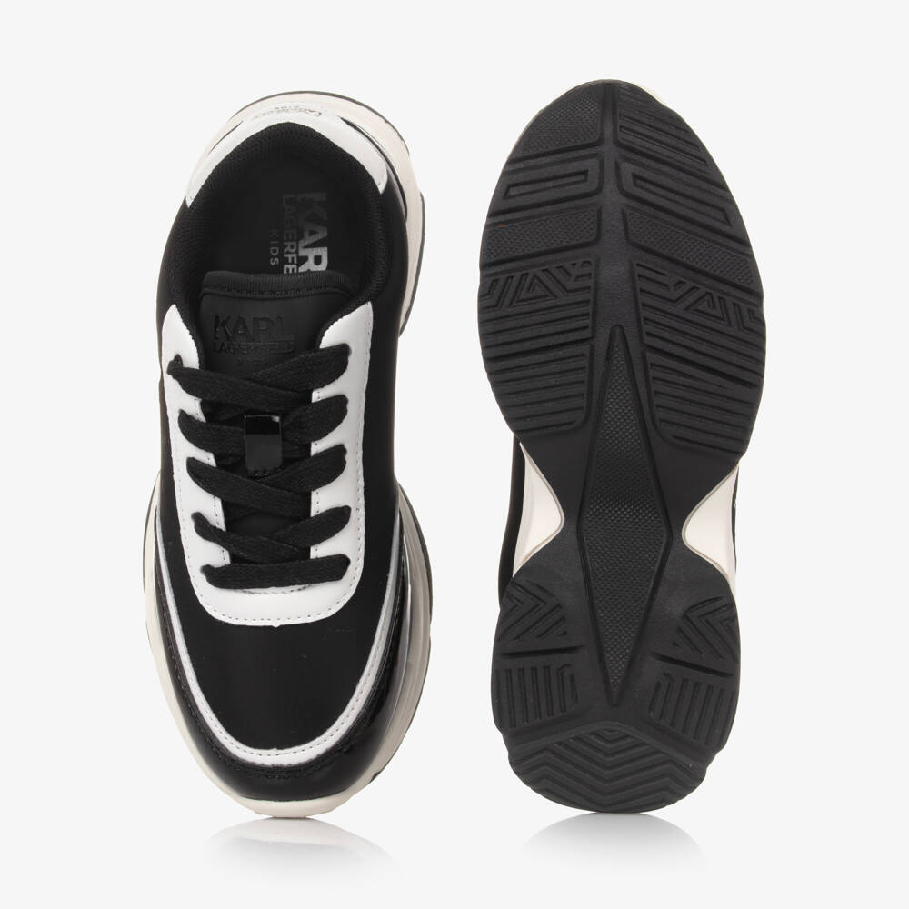 KARL LAGERFELD KIDS-Girls Black Choupette Lace Trainers | Childrensalon Outlet