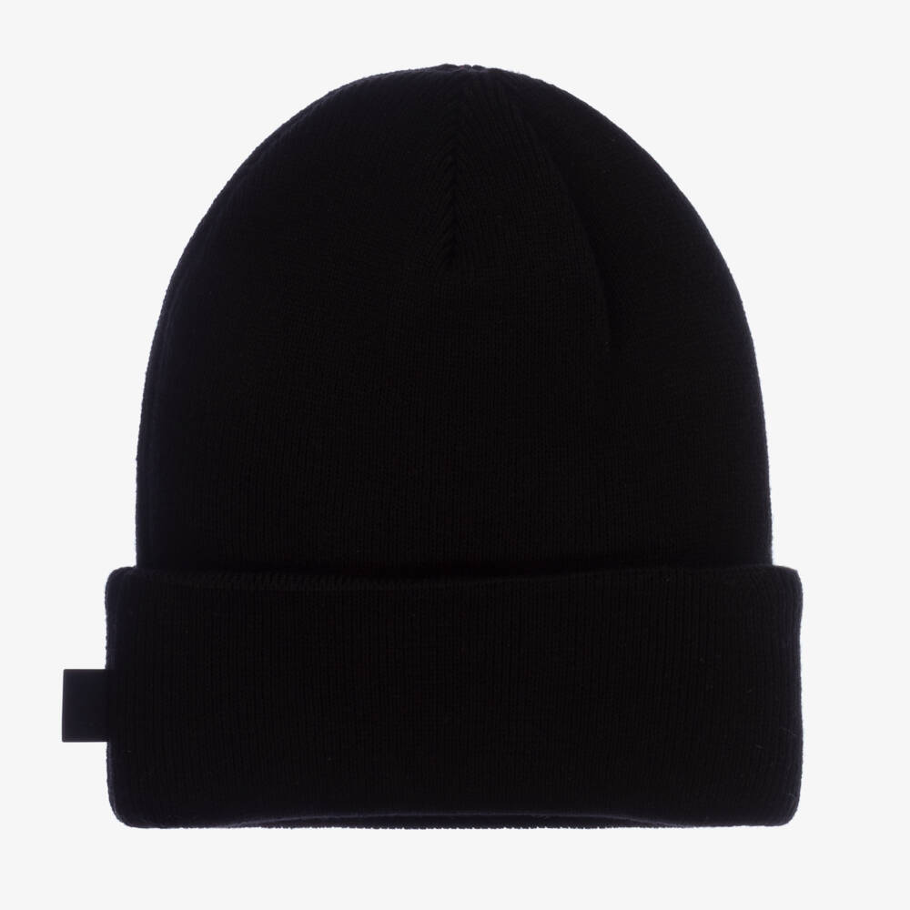 KARL LAGERFELD KIDS-Girls Black Cotton Hat & Snood Duo | Childrensalon Outlet