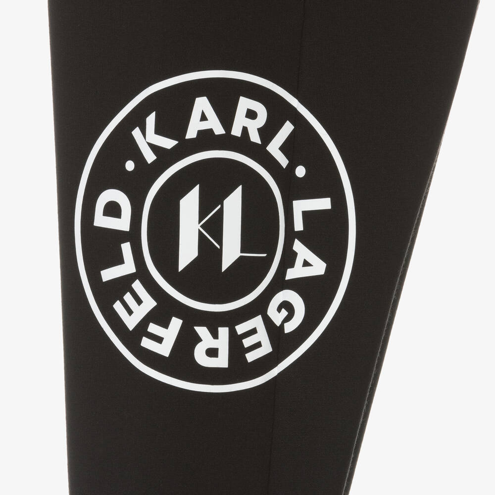 KARL LAGERFELD KIDS-Girls Black Milano Jersey Joggers | Childrensalon Outlet