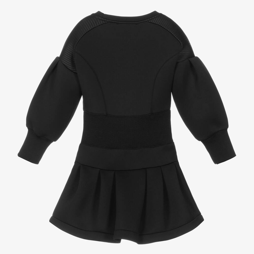 KARL LAGERFELD KIDS Robe noire en neoprene Fille Childrensalon Outlet