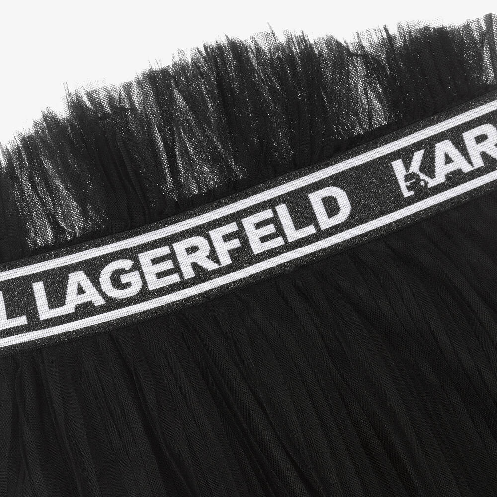 كارل لاغرفيلد كيدز-تنورة توتو بكسرات تول لون أسود | Childrensalon Outlet