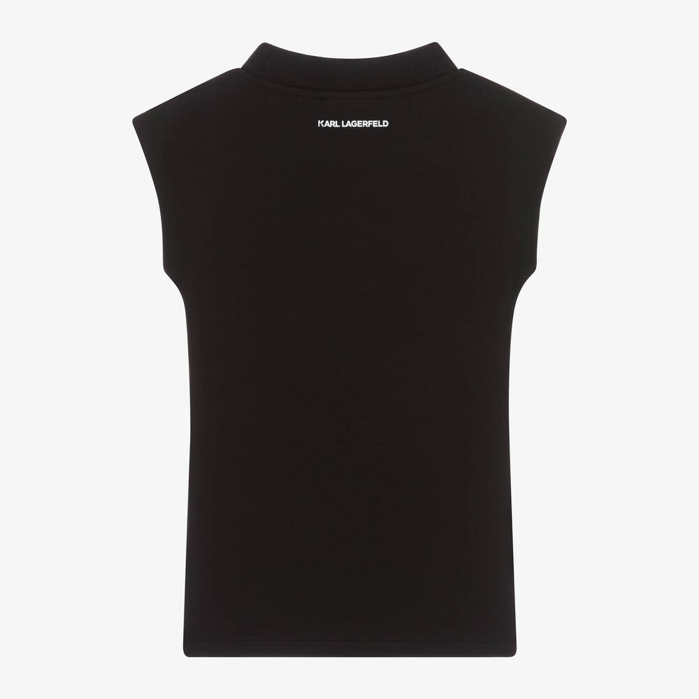 KARL LAGERFELD KIDS-Girls Black Rhinestone Karl Ikonik Dress | Childrensalon Outlet