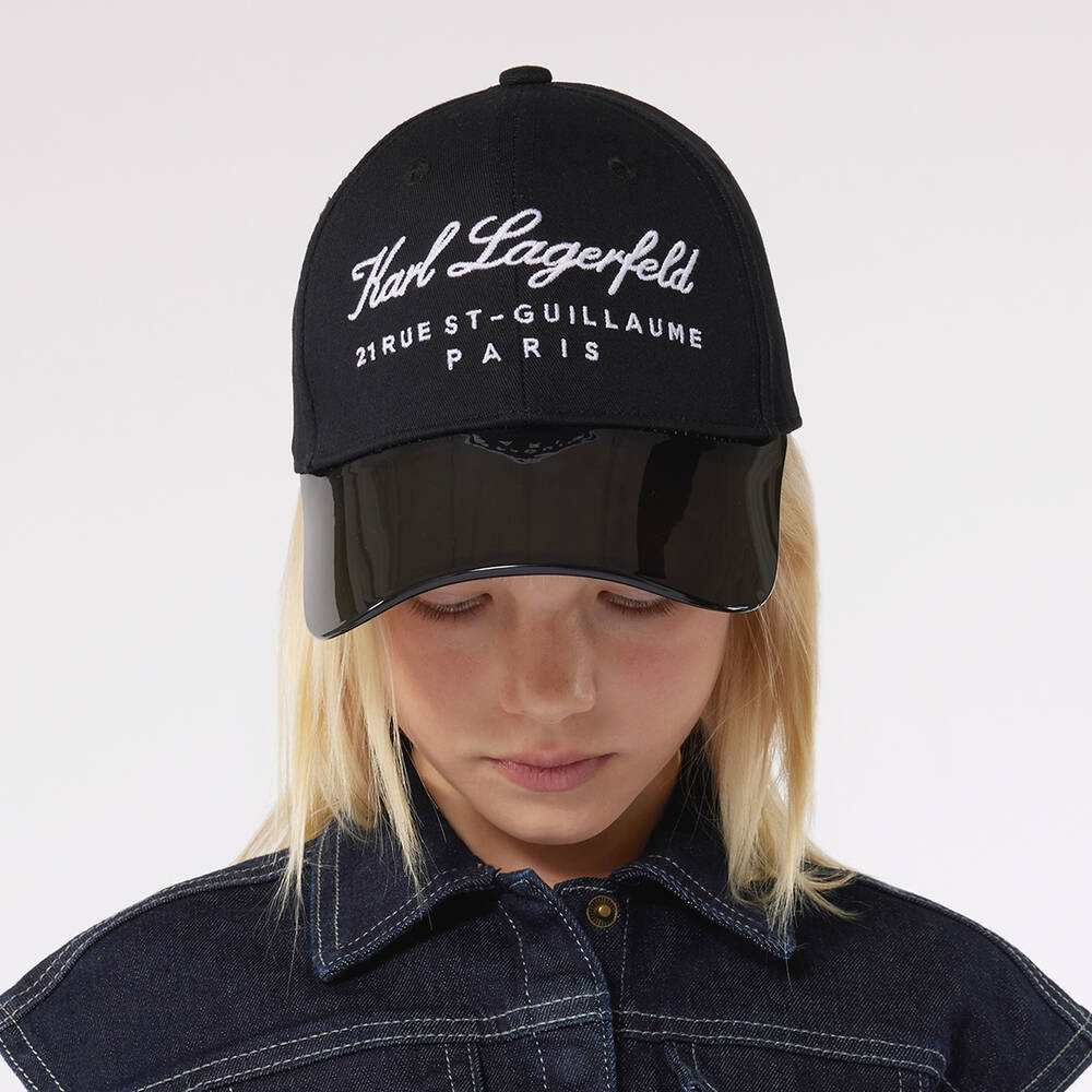 KARL LAGERFELD KIDS - Girls Black Rue St Guillaume Cotton