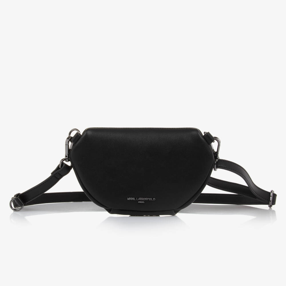 KARL LAGERFELD KIDS-Girls Chic Black Iconic Belt Pouch | Childrensalon Outlet