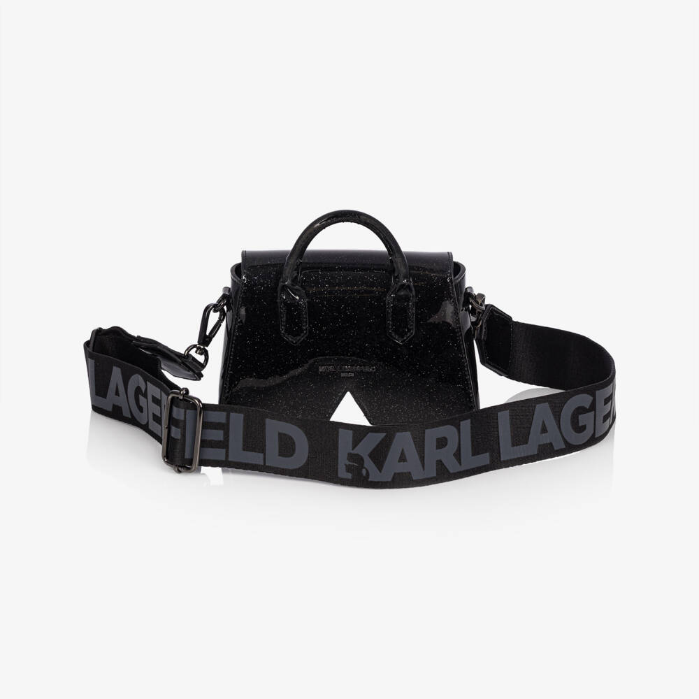 KARL LAGERFELD KIDS-Girls Chic Ebony K-Shape Mini Bag | Childrensalon Outlet
