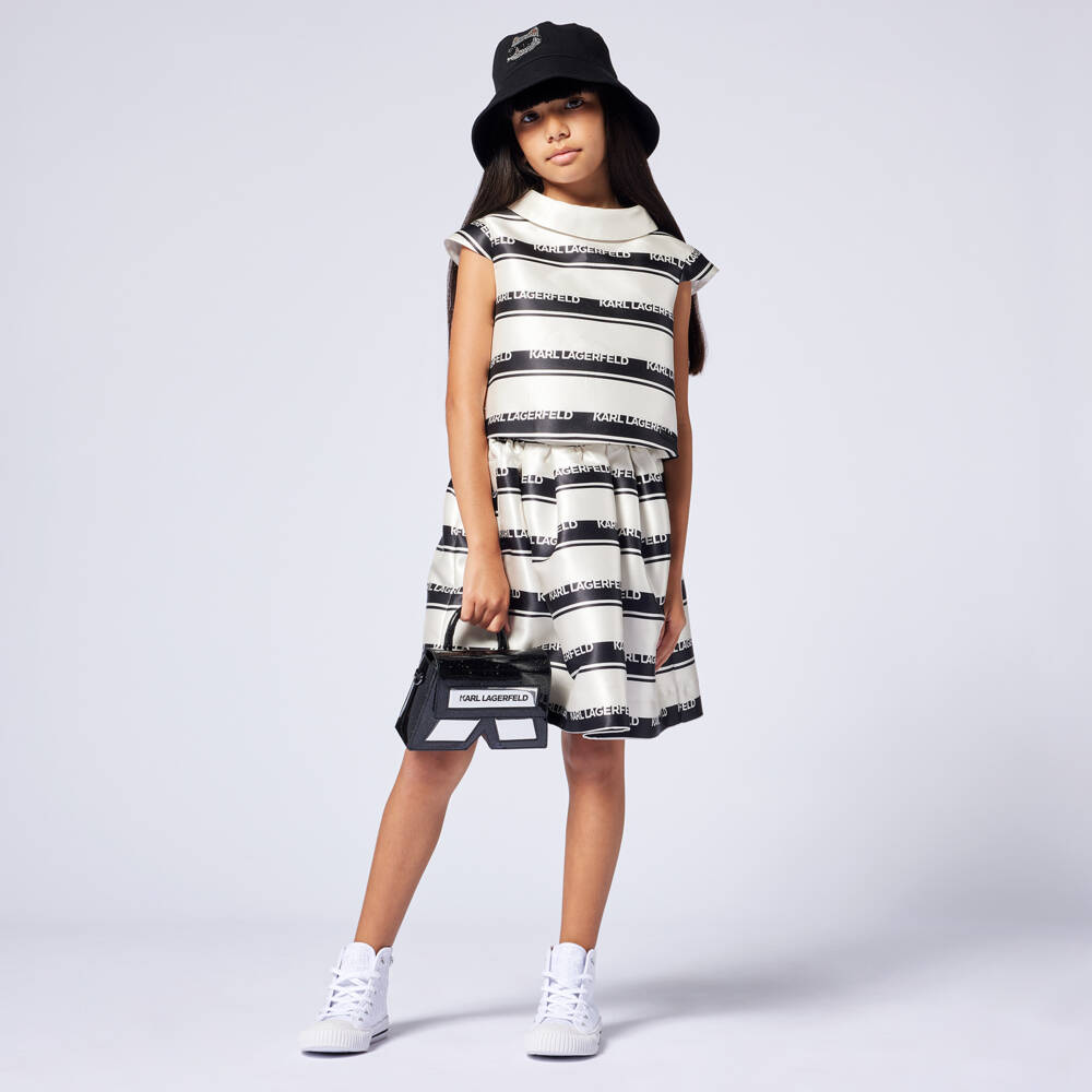 KARL LAGERFELD KIDS-Girls Chic Ebony K-Shape Mini Bag | Childrensalon Outlet