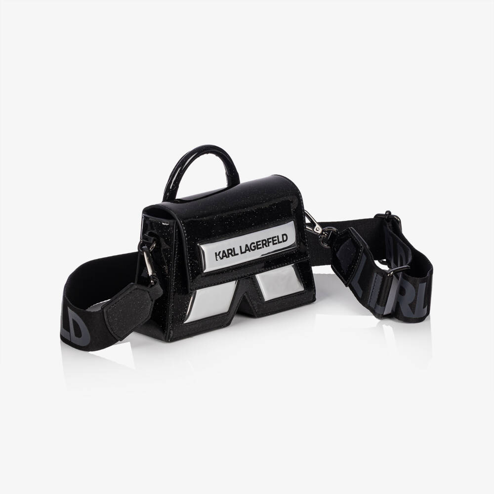KARL LAGERFELD KIDS-Girls Chic Ebony K-Shape Mini Bag | Childrensalon Outlet