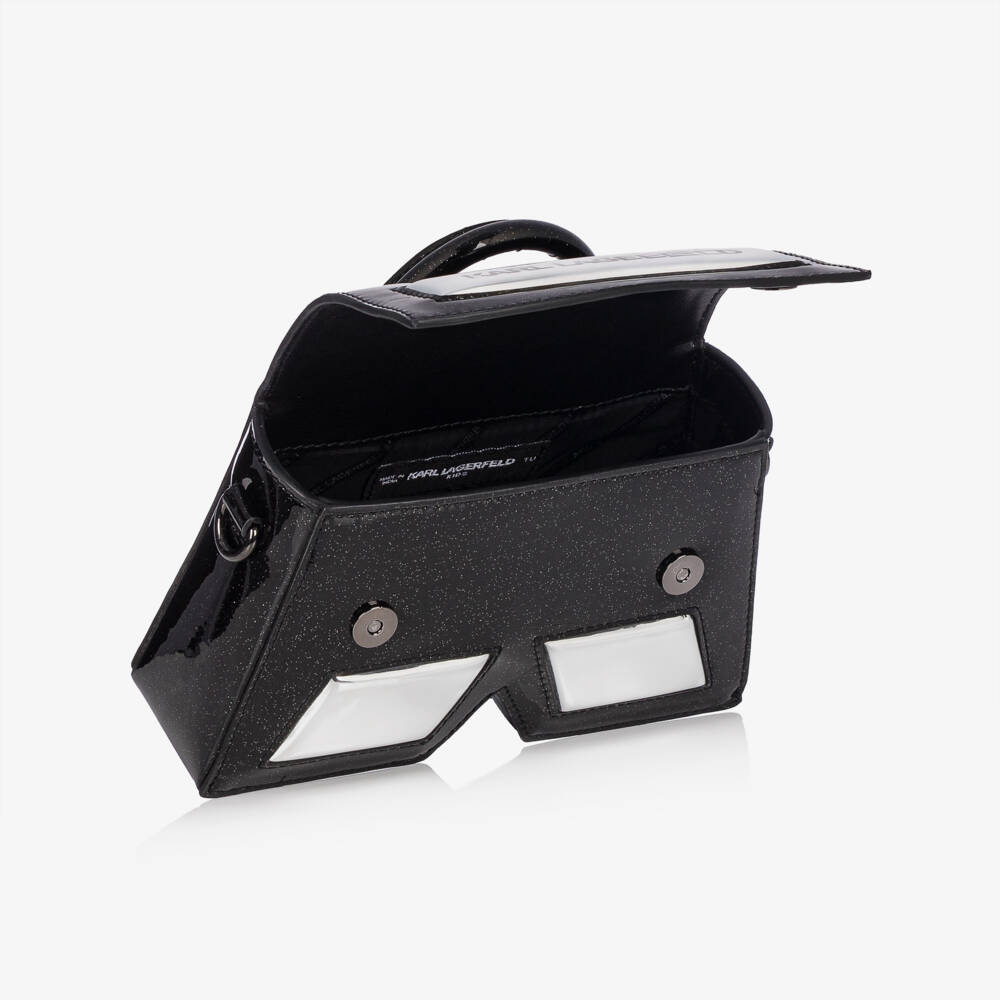 KARL LAGERFELD KIDS-Girls Chic Ebony K-Shape Mini Bag | Childrensalon Outlet