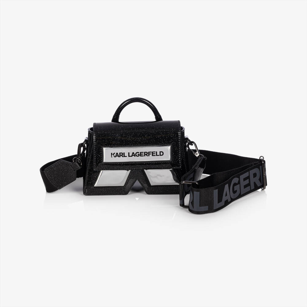 KARL LAGERFELD KIDS-Girls Chic Ebony K-Shape Mini Bag | Childrensalon Outlet