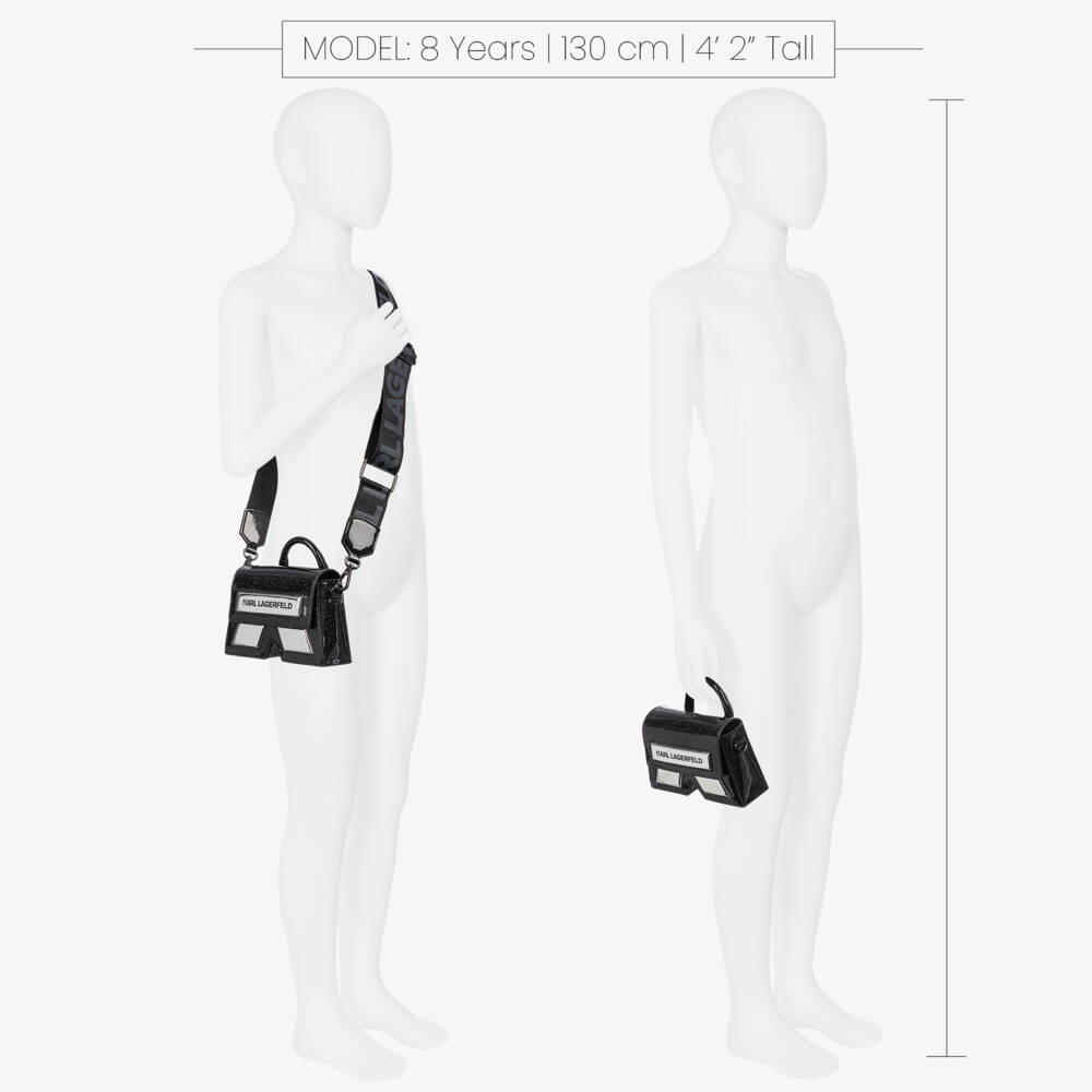 KARL LAGERFELD KIDS-Girls Chic Ebony K-Shape Mini Bag | Childrensalon Outlet