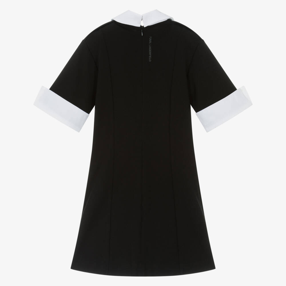 KARL LAGERFELD KIDS-Girls Elegant Black Shirt Frock | Childrensalon Outlet
