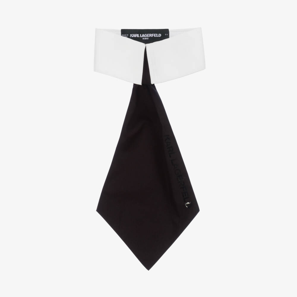 KARL LAGERFELD KIDS-Girls Elegant Cotton Collar & Tie | Childrensalon Outlet