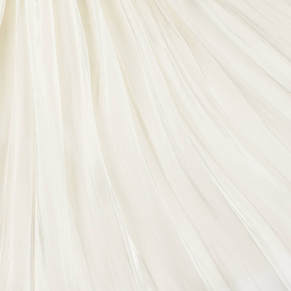 KARL LAGERFELD KIDS-Girls Elegant Ivory Voile Dress | Childrensalon Outlet