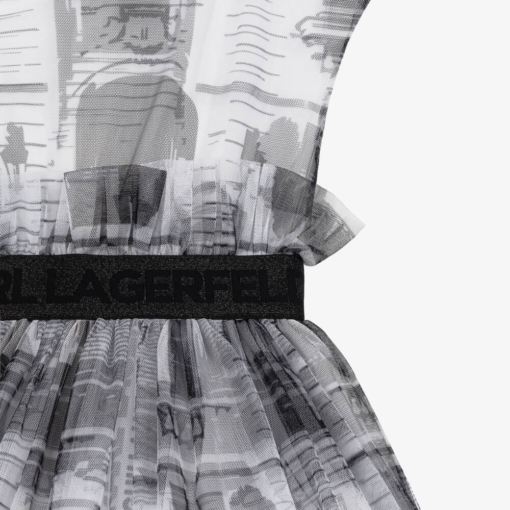 KARL LAGERFELD KIDS-Girls Elegant Tulle Party Dress | Childrensalon Outlet