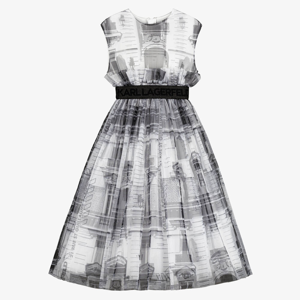 KARL LAGERFELD KIDS-Girls Elegant Tulle Party Dress | Childrensalon Outlet