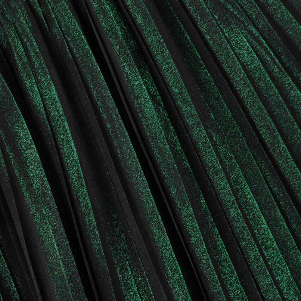 KARL LAGERFELD KIDS-تنورة شيفون لون أسود وأخضر | Childrensalon Outlet