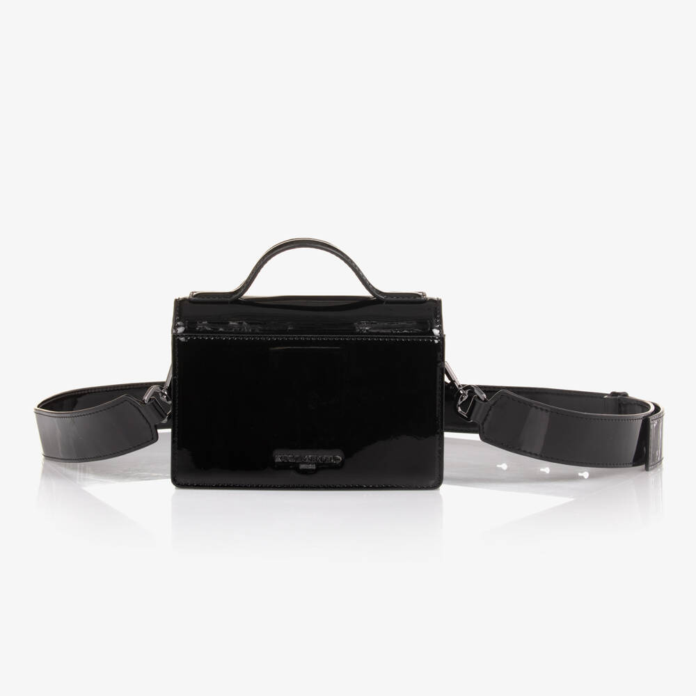 KARL LAGERFELD KIDS-Girls Glossy Midnight Mini Bag | Childrensalon Outlet