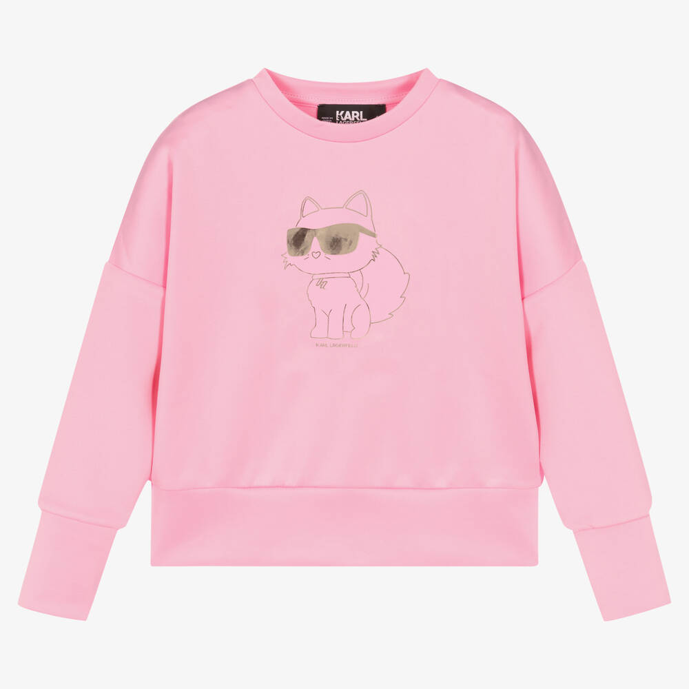 KARL LAGERFELD KIDS - Розовый свитшот с Шупетт | Childrensalon