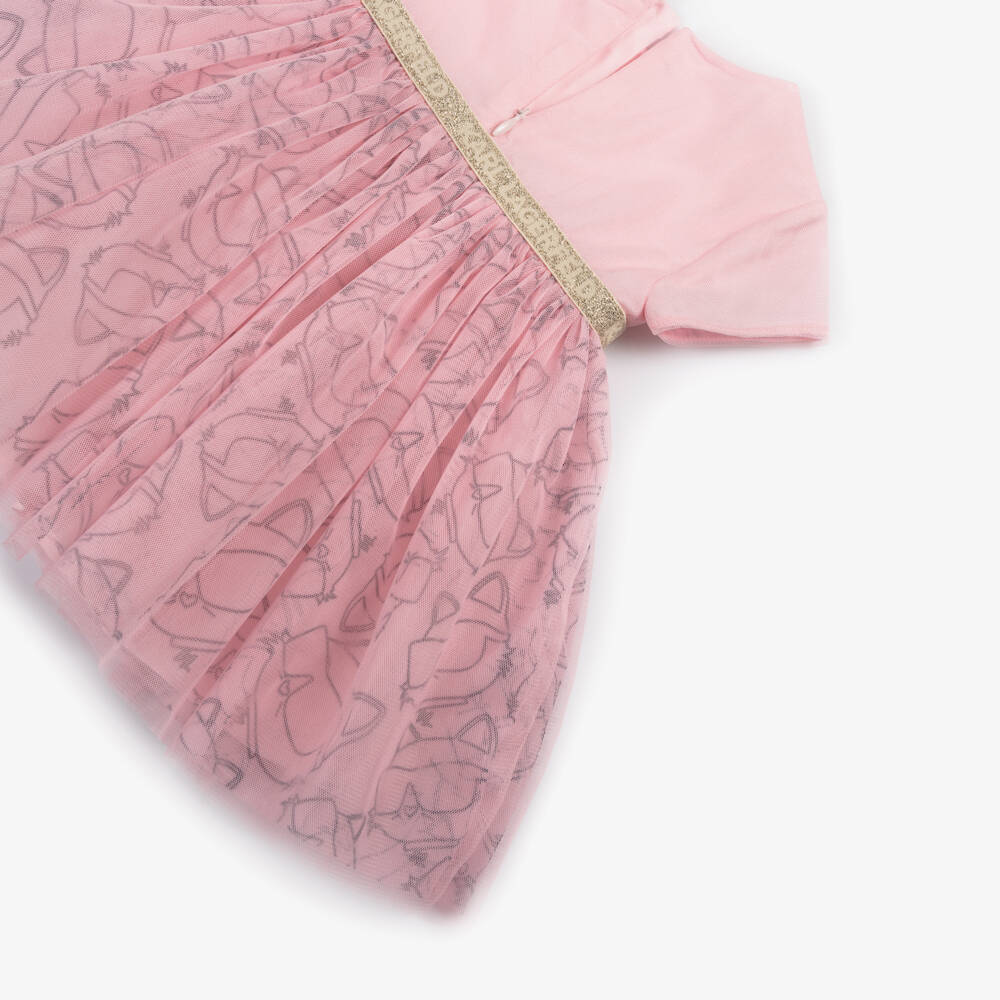 KARL LAGERFELD KIDS-Платье из розового тюля для девочек | Childrensalon Outlet
