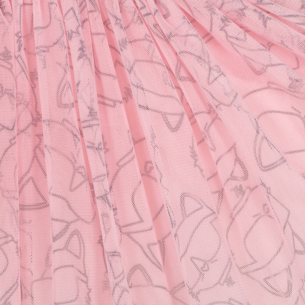 KARL LAGERFELD KIDS-Платье из розового тюля для девочек | Childrensalon Outlet