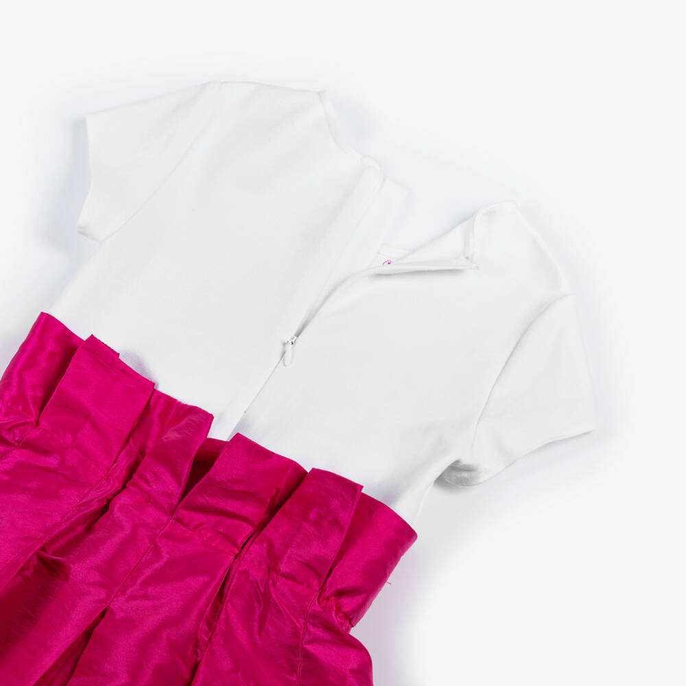 KARL LAGERFELD KIDS-Розовое и белое тафта для девочек | Childrensalon Outlet