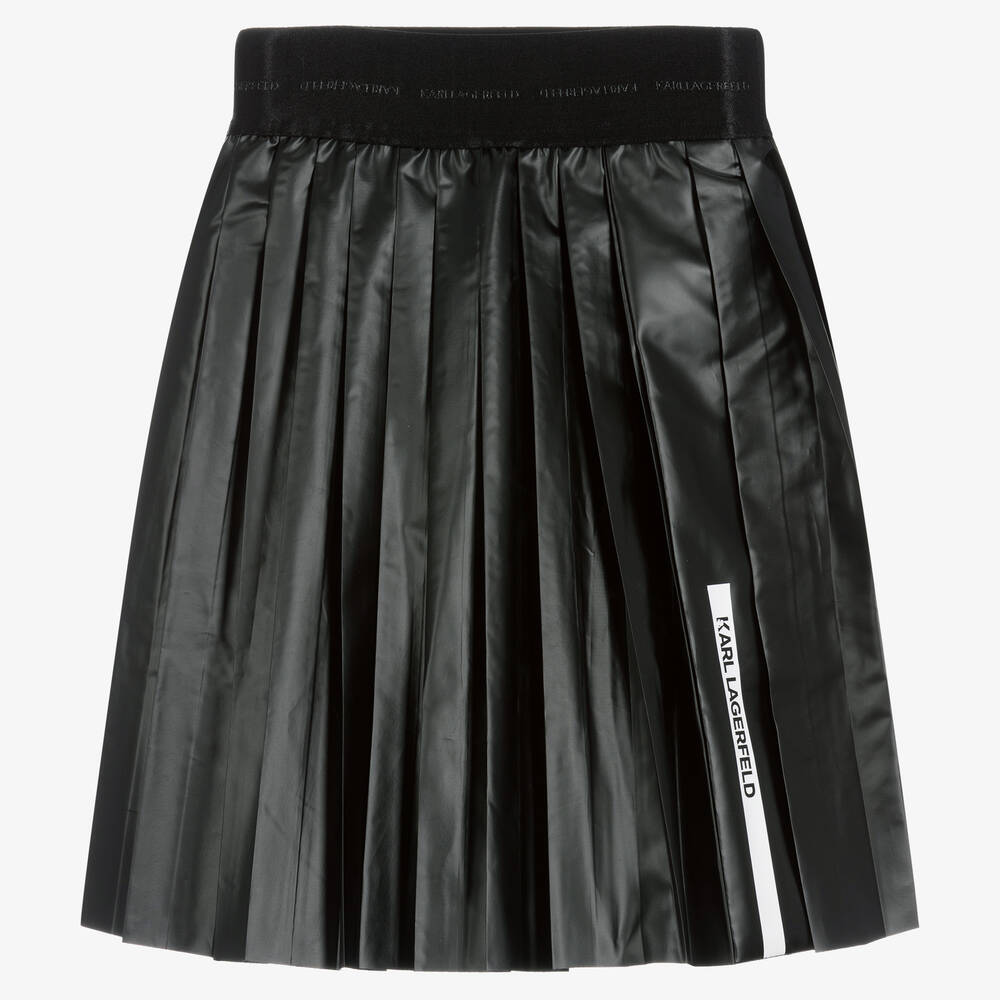 KARL LAGERFELD KIDS - Jupe plissée noire fille | Childrensalon