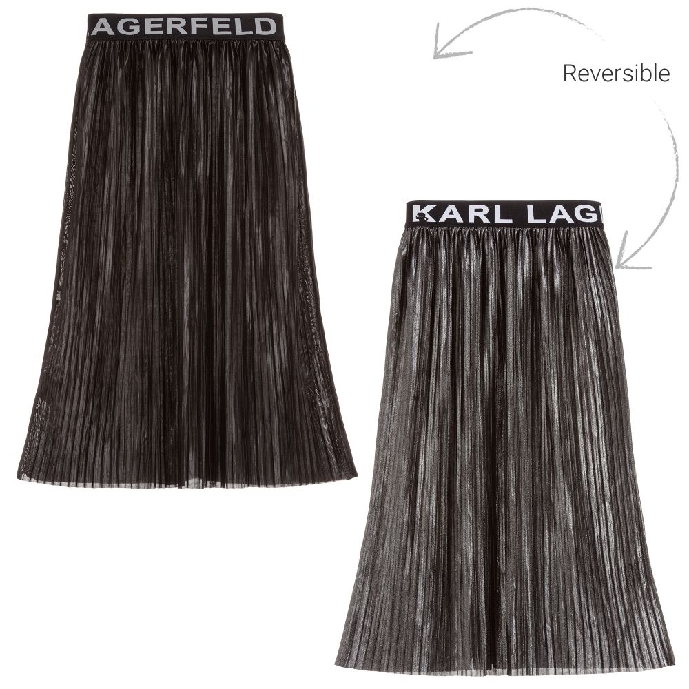 KARL LAGERFELD KIDS - Girls Reversible Pleated Skirt | Childrensalon