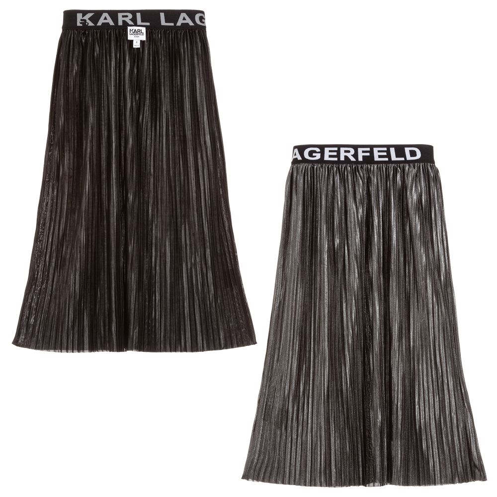 KARL LAGERFELD KIDS - Girls Reversible Pleated Skirt | Childrensalon Outlet