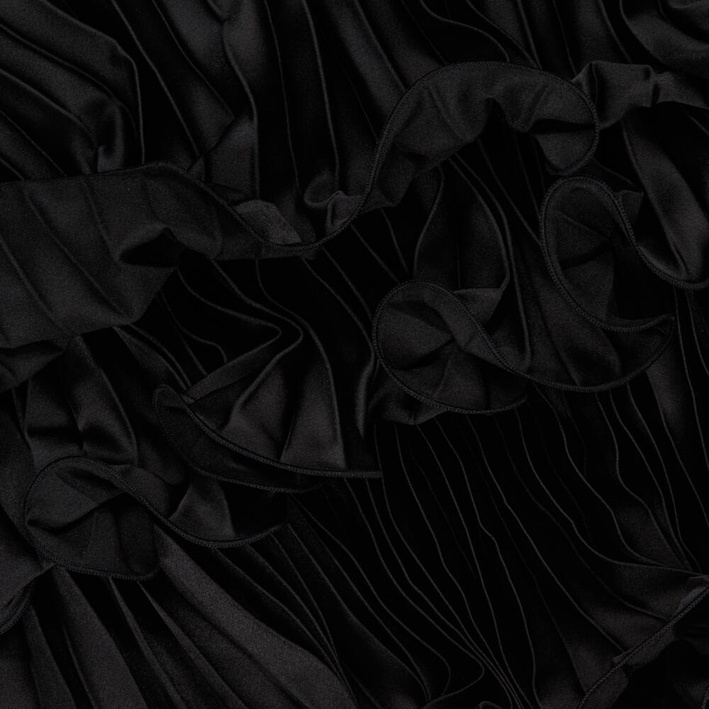 KARL LAGERFELD KIDS-Элегантная черная атласная юбка для девочек | Childrensalon Outlet