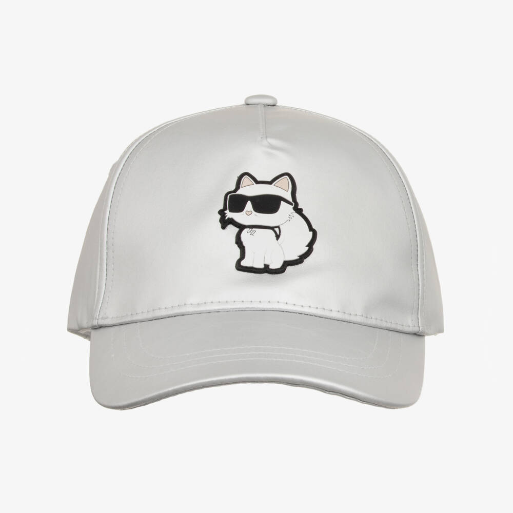 KARL LAGERFELD KIDS-Girls Shimmering Choupette Baseball Hat | Childrensalon Outlet