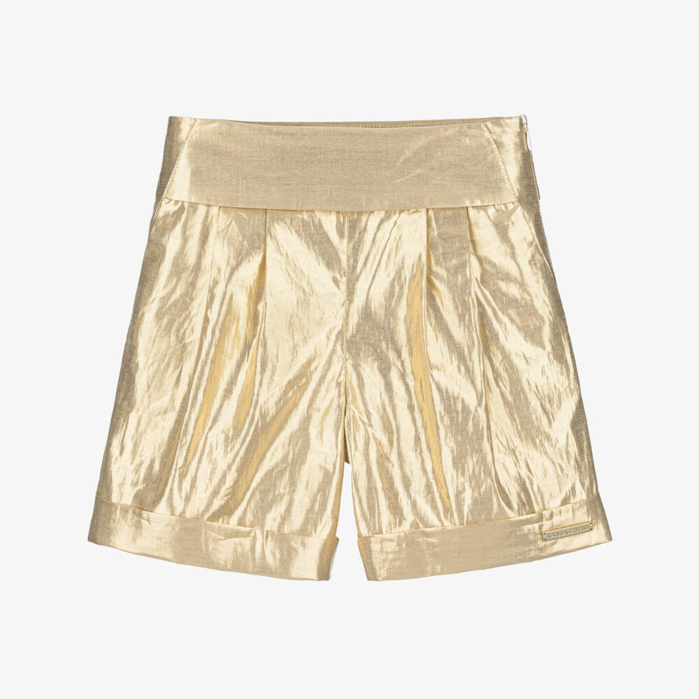 KARL LAGERFELD KIDS-Золотистые блестящие шорты для девочек | Childrensalon Outlet