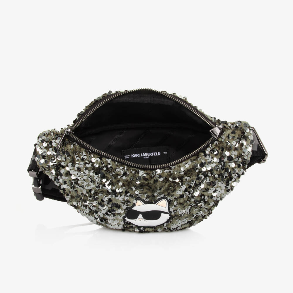 KARL LAGERFELD KIDS-Girls Sparkling Jade Sequin Pouch | Childrensalon Outlet