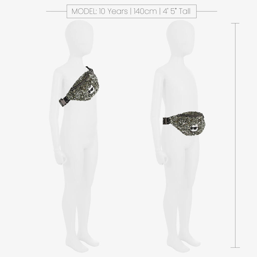 KARL LAGERFELD KIDS-Girls Sparkling Jade Sequin Pouch | Childrensalon Outlet