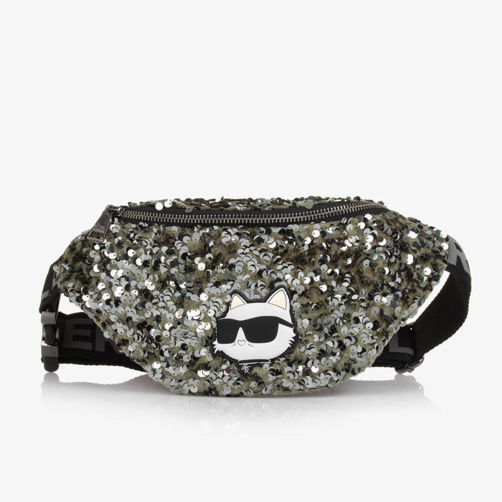 KARL LAGERFELD KIDS-Girls Sparkling Jade Sequin Pouch | Childrensalon Outlet