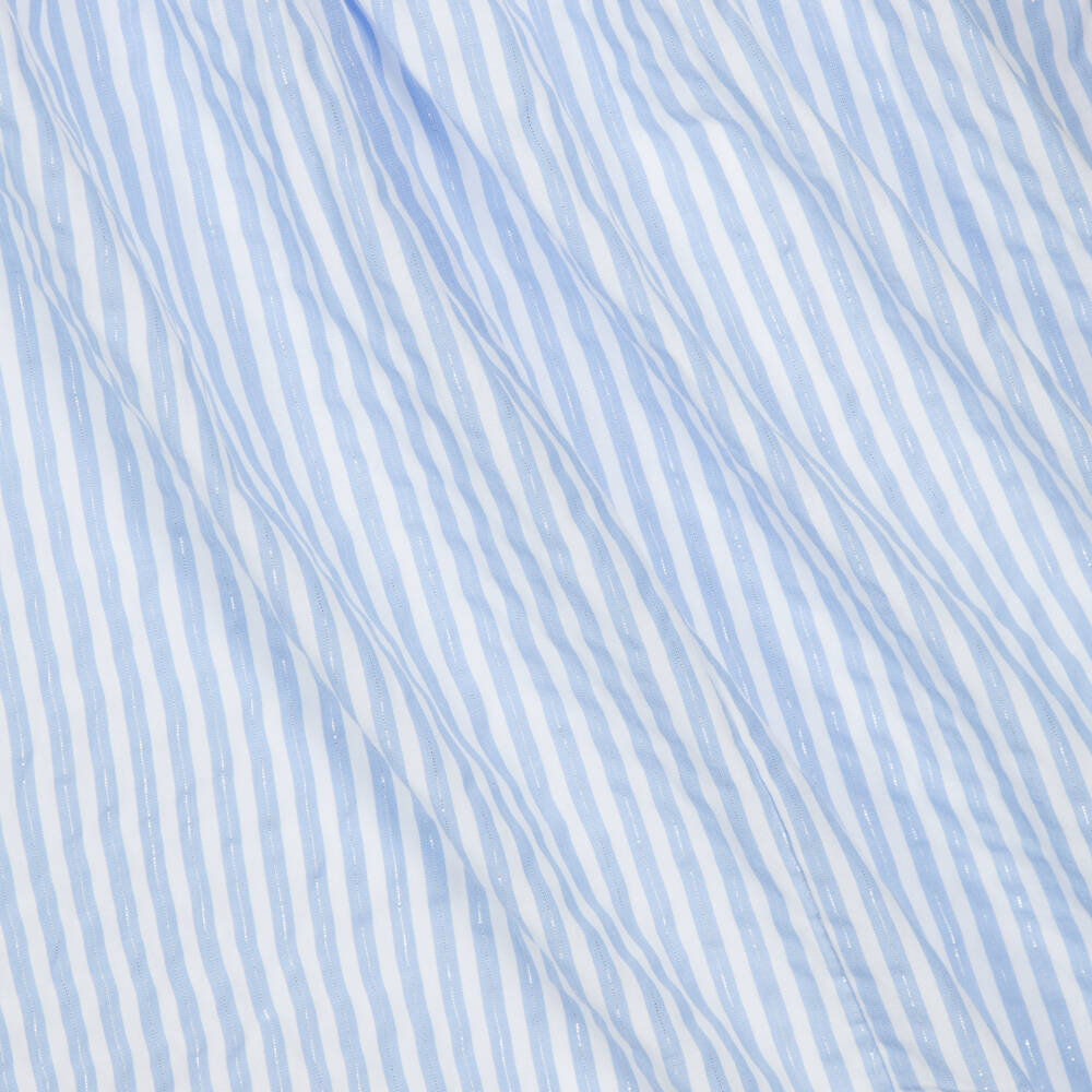 KARL LAGERFELD KIDS-Girls Striped Cotton Poplin Dress | Childrensalon Outlet