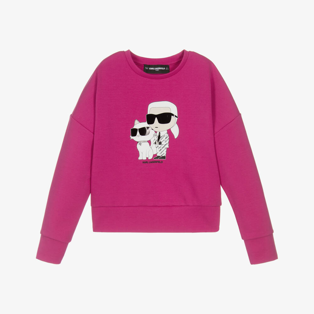 KARL LAGERFELD KIDS-كنزة كارل زهرية زاهية للبنات | Childrensalon Outlet