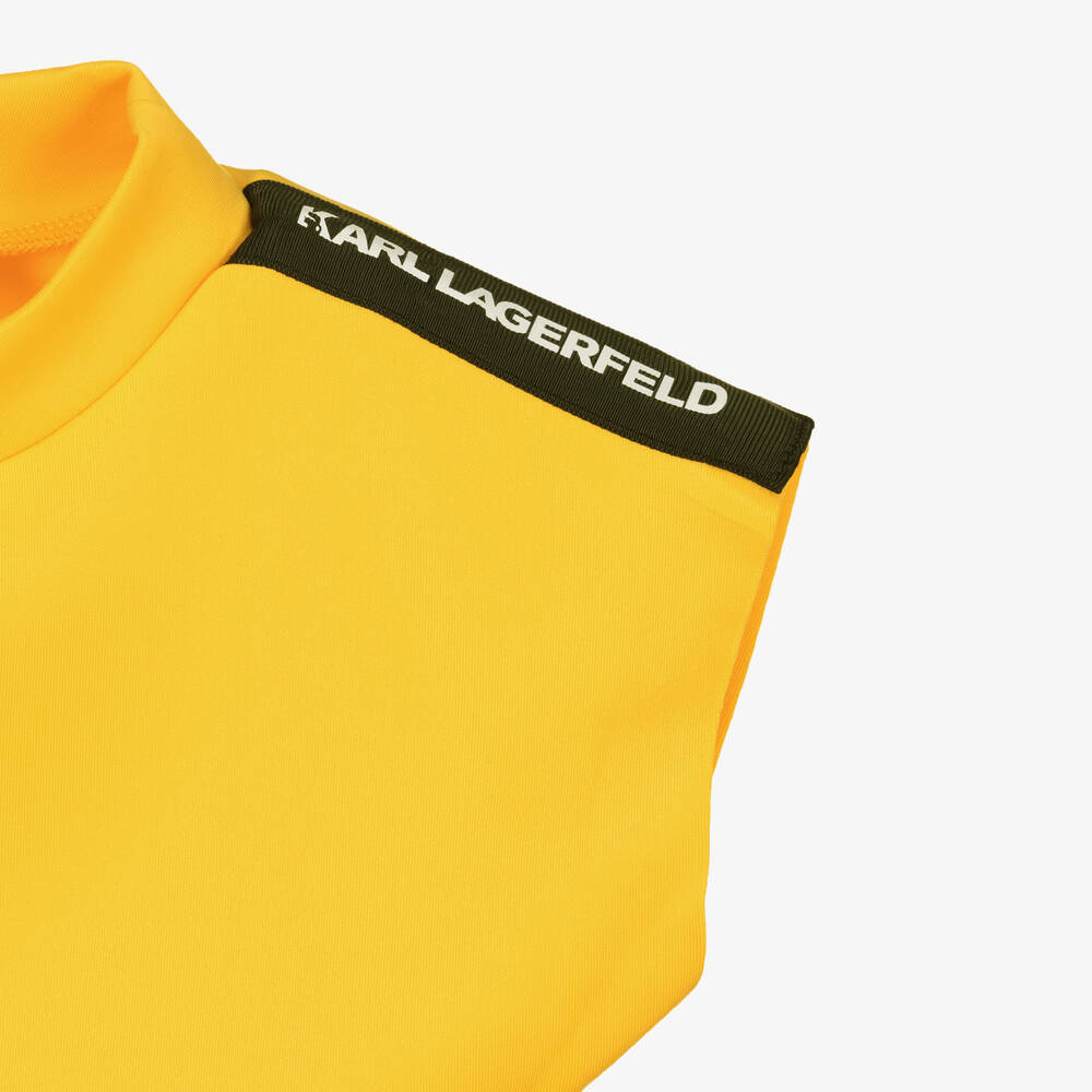 KARL LAGERFELD KIDS-Желтое платье из джерси | Childrensalon Outlet