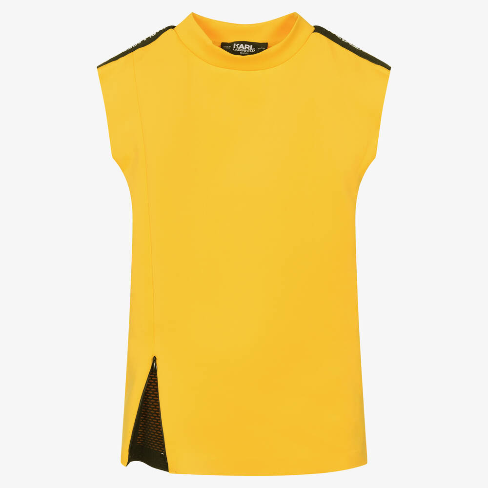 KARL LAGERFELD KIDS-Желтое платье из джерси | Childrensalon Outlet