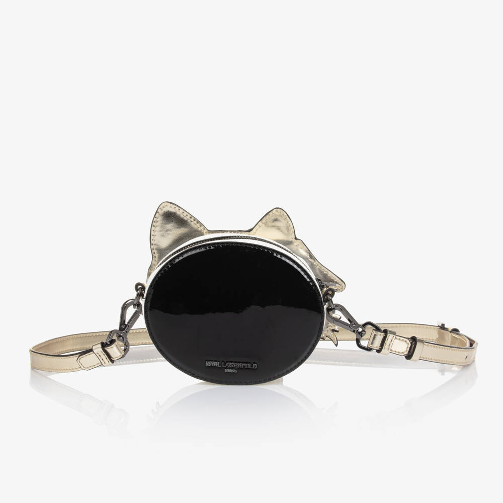 KARL LAGERFELD KIDS-Golden Cat-Themed Girls Satchel | Childrensalon Outlet