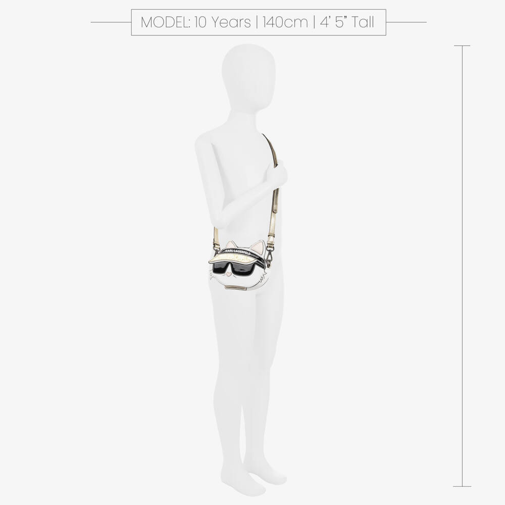 KARL LAGERFELD KIDS-Golden Cat-Themed Girls Satchel | Childrensalon Outlet
