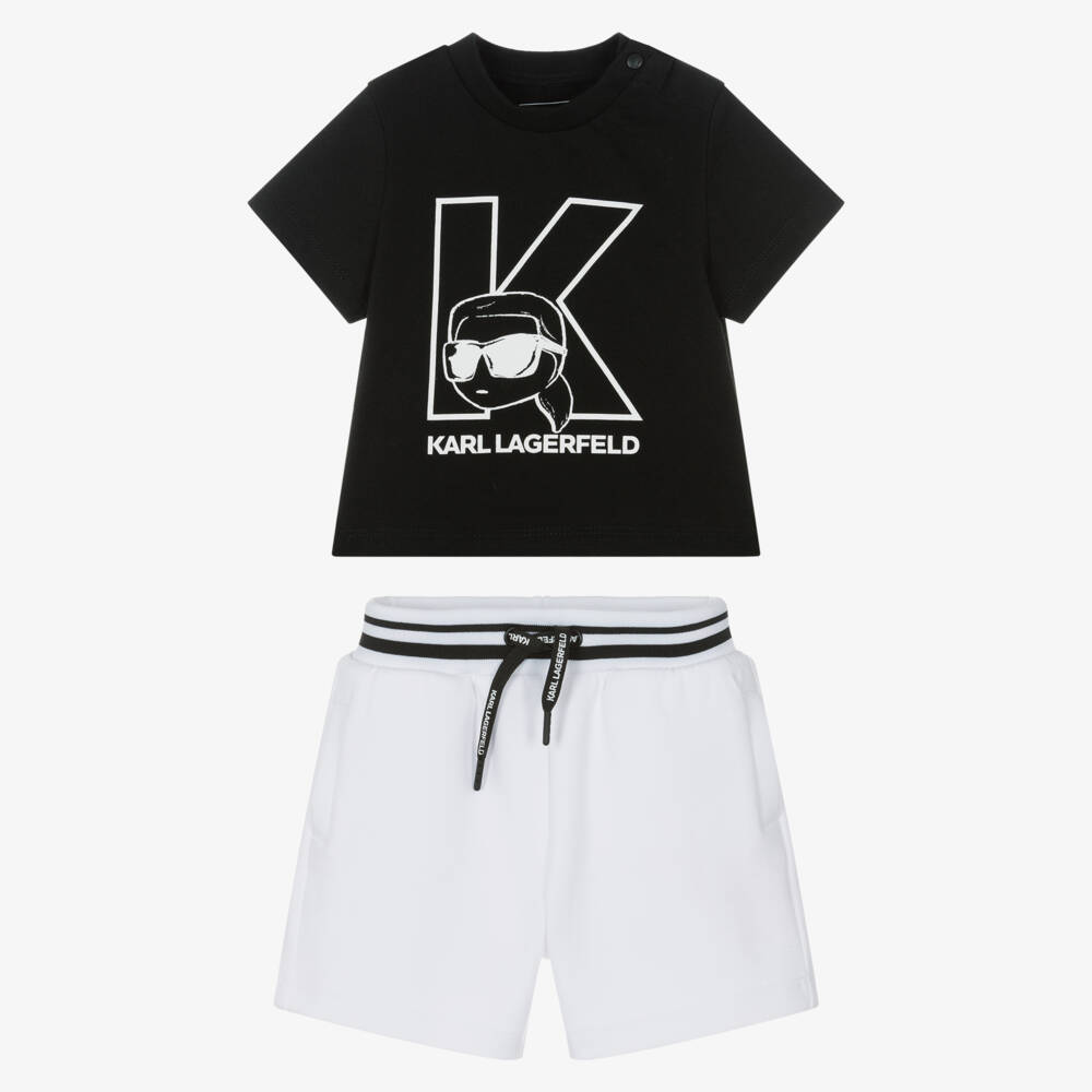 KARL LAGERFELD KIDS-Ikonik Top & Shorts Set | Childrensalon Outlet