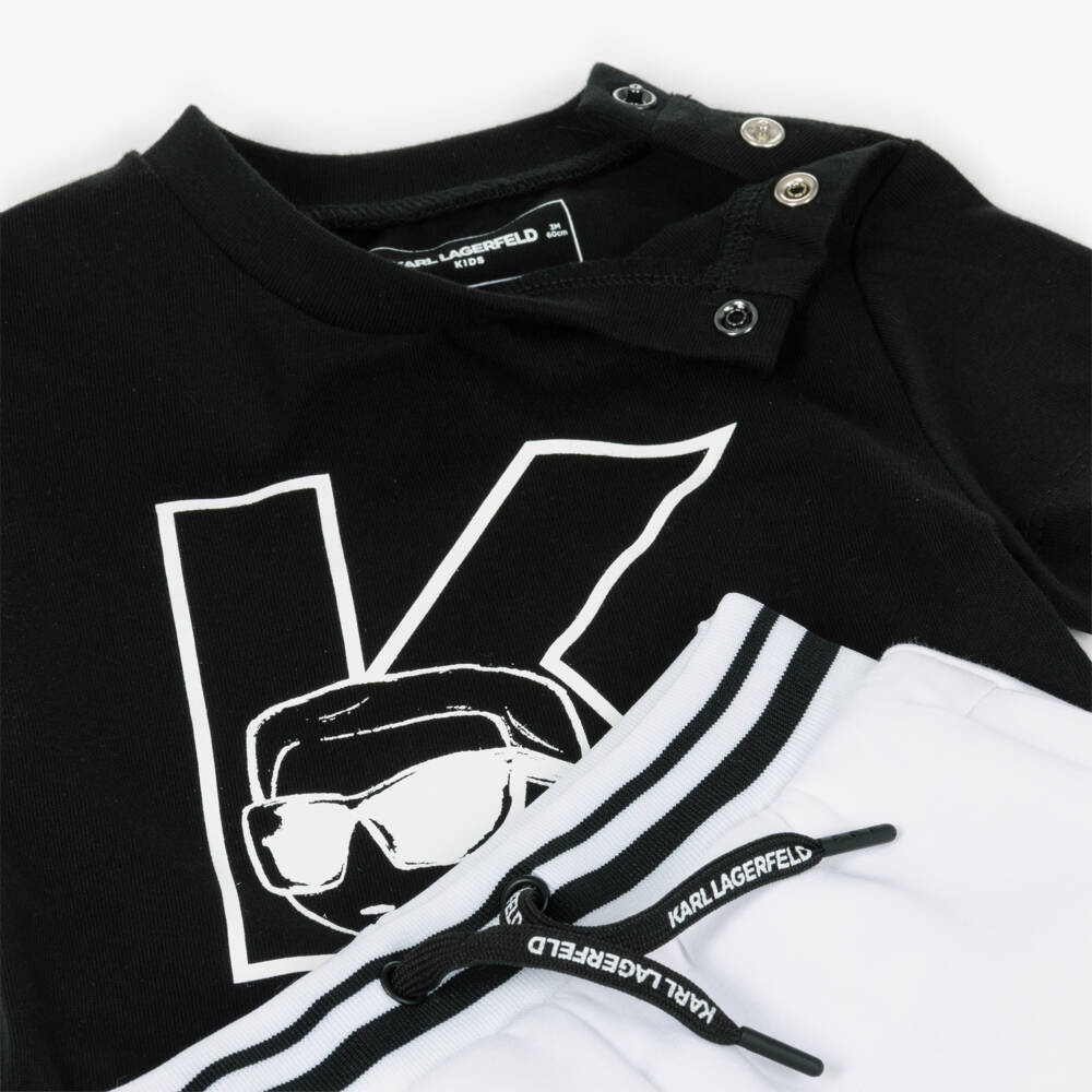 KARL LAGERFELD KIDS-Ikonik Top & Shorts Set | Childrensalon Outlet