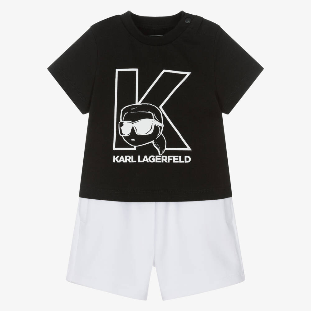 KARL LAGERFELD KIDS-Ikonik Top & Shorts Set | Childrensalon Outlet
