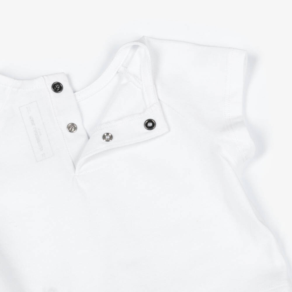 KARL LAGERFELD KIDS-Little Girls White & Pink Skirt Set | Childrensalon Outlet