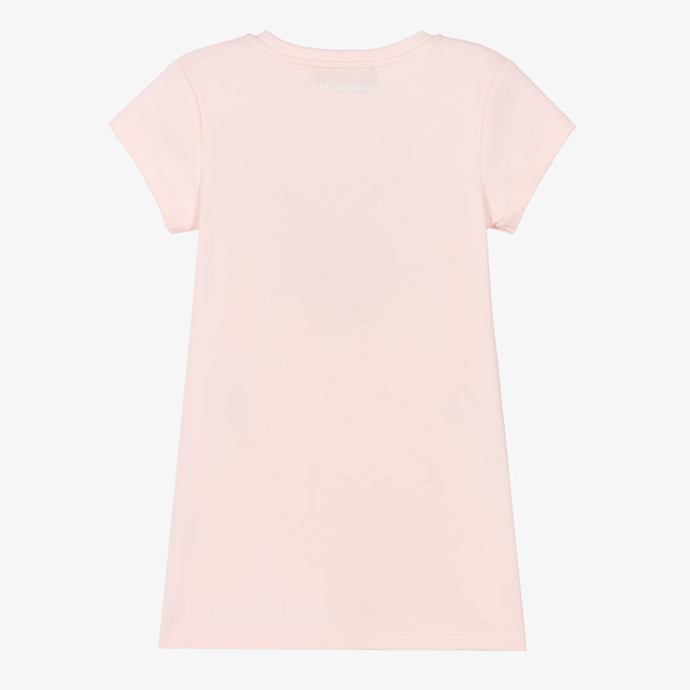 KARL LAGERFELD KIDS-Pink Choupette Ss Dress | Childrensalon Outlet