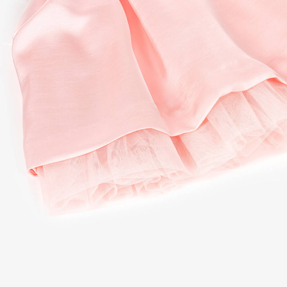 KARL LAGERFELD KIDS-Pink Satin Dress | Childrensalon Outlet