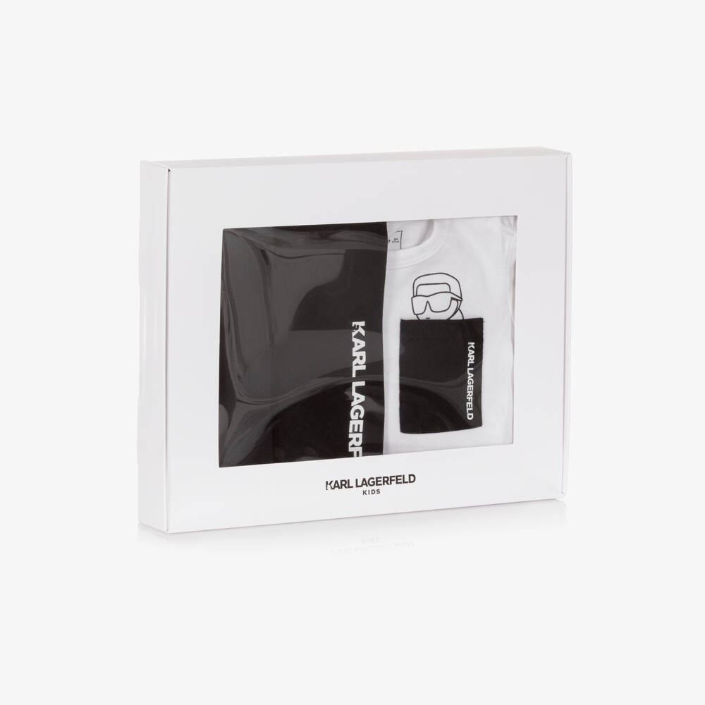 KARL LAGERFELD KIDS-Pocket Tee And Shorts Set | Childrensalon Outlet